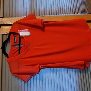 Red short sleeve blouse